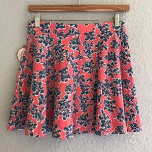 Pink Floral Skater Skirt.